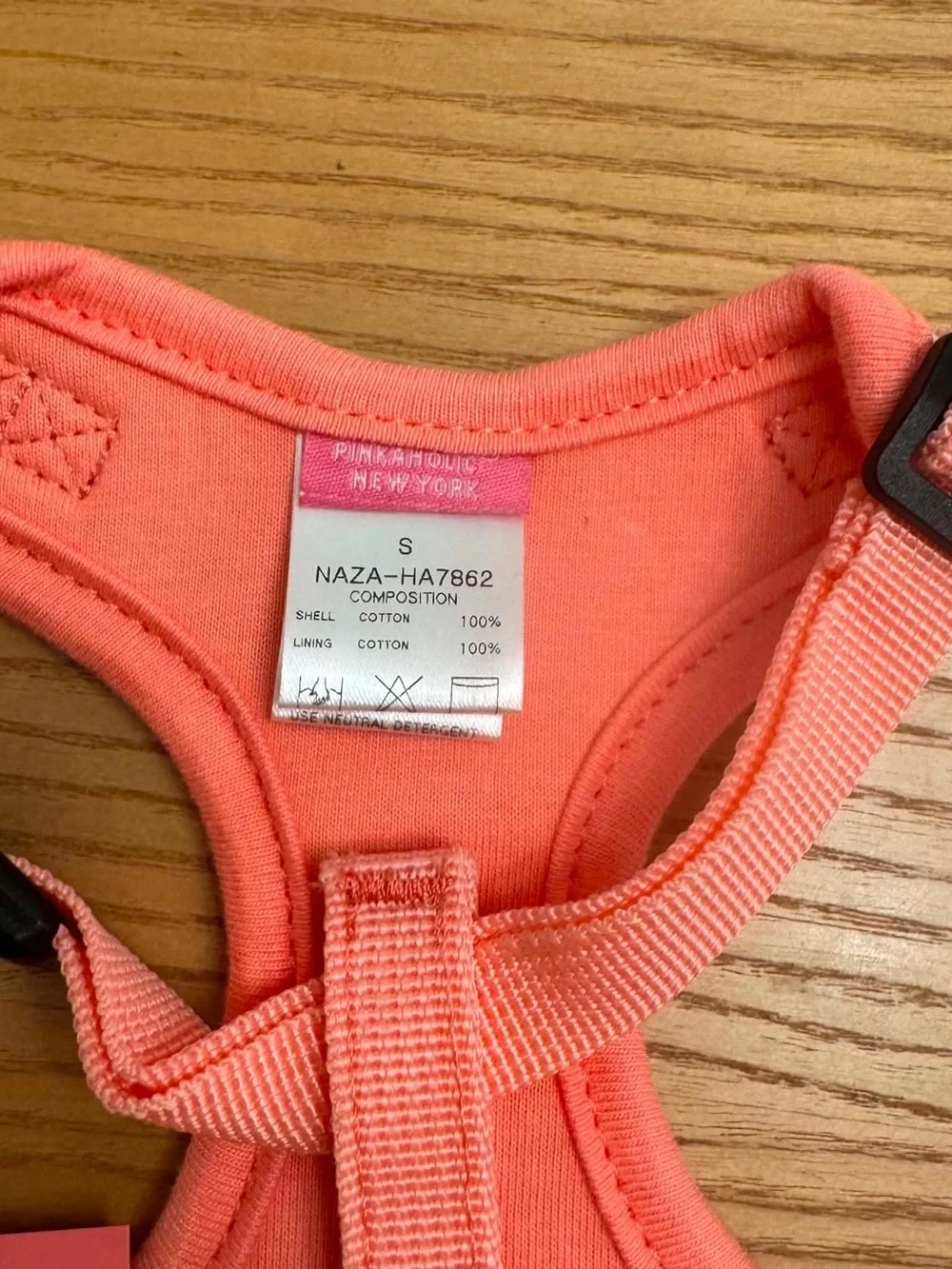 Pinkaholic Coral-Pink Bunny Print Small Pet Harness S NWT